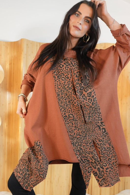 Leopard Panel Top Rust /7 =